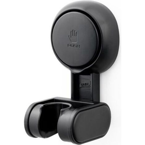 Bunthaus Support De Pommeau De Douche À Ventouse Sans Perçage, Étanche Et Réglable En Hauteur, Support De Pommeau De Douche Pour Salle De Bain, Grand Angle Réglable, Noir