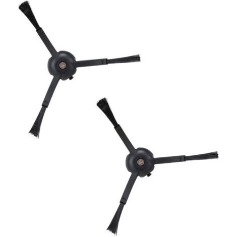 Bunthaus Lot De 3 Brosses Latérales Triangulaires Compatibles Roborock S8 / S8+ / S8 Pro Ultra, Coloris Noir