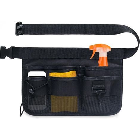 Bunthaus Csparkv (noir) Sac De Taille Pour Ceinture De Jardinage Sac À Outil Avec Multi Poches, Sac Ceinture À Outils Professionnel Réglable Imperméable Oxford, Pour La Maison, Le Jardin, Le Nettoyage