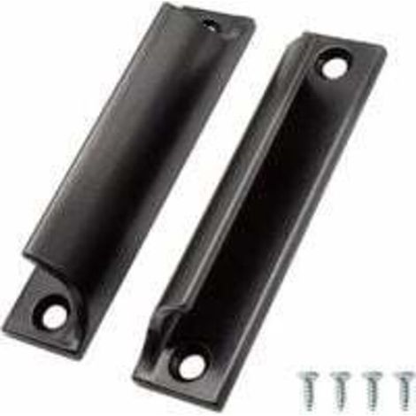 Pair 2 Pièces Poignée De Porte Coulissante, Aluminium Poignée Meuble, Poignee De Meuble Cuisine Noir, Disponible Pour Portes De Balcon, Portes Coulissantes, Tiroirs