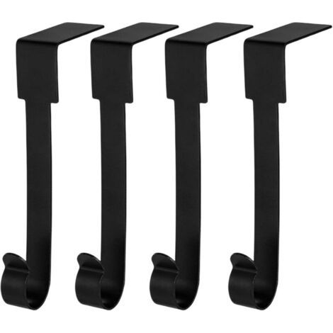 Bunthaus Lot De 4 Cintres Pour Chaussettes De Noël, Revêtement Antidérapant, Crochets Pour Chaussettes De Noël En Métal Pour Cheminée, Noir