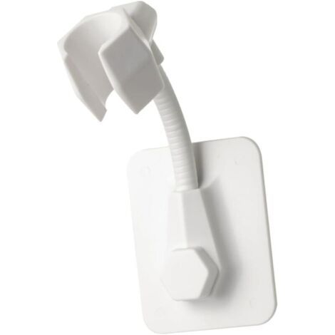 Bunthaus Support Douchette Mural Support Pour Pommeau De Douche Réglable Auto Adhésif Support Douche Plastique Universel Support De Pommeau De Douche Sans Perçage Support Mural Accessoire Douche Blanc
