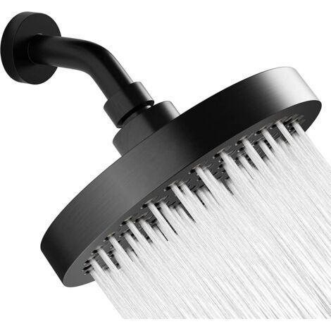 Bunthaus 6-pouce-pomme De Douche Anti-tuyau, Tête De Douche Fixe Haute Pression, Douche Pluviale Bon Marché, Économie D'Eau, Douche, 1/2 Pouces, Noir, Noir, Noir, Noir, Noir, Noir, Noir, Noir, Noir