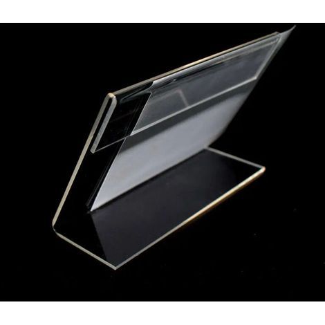 Bunthaus Lot De 48 Porte-étiquettes De Prix En Acrylique Transparent Pour Boulangerie, Épicerie Et Bureau (6 X 4 Cm)