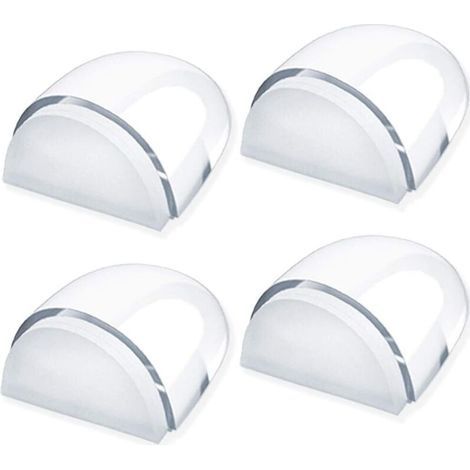 Bunthaus [lot De 4] Arrêts Et Butées De Porte Transparentes Stop-porte Adhésif Au Sol Et Parquet, Butoirs De Porte Protection De Portes Et Murs
