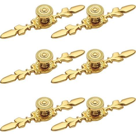 Bunthaus Csparkv 6 Pièces Poignee Meuble Dorée Bouton Meuble Bouton De Porte Poignée Meuble Poignet De Porte Cuisine Poignee De Meuble Vintage Poignée De Tiroir À Armoire Boutons De Portes De Cabinet