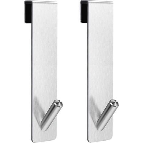Bunthaus Lot De 2 Crochets De Douche, Porte-serviettes Sans Perçage, Pour Portes De Douche En Verre Sans Cadre, Épaisseur 6-12 Mm (argent)
