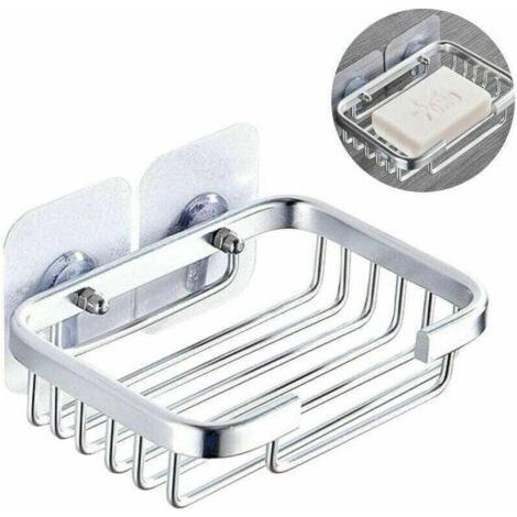 Bunthaus Porte-savon, Douche, Porte-savon, Acier Inoxydable Mural Porte-savon Pour Salle De Bain Cuisine - Adhésif Puissant Pas De Forage, De L'Argent