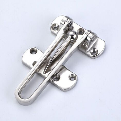 Bunthaus Lntyq Loquet De Porte Pour Sécurité De La Maison, Barre Oscillante, Verrous De Porte D'Entrée Secondaire Pour Maison, Hôtel, Appartement (argenté)