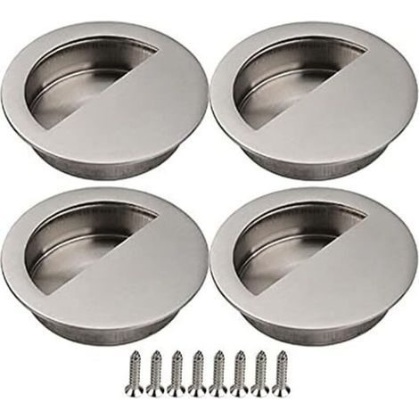 Bunthaus Csparkv 50mm Porte Coulissante Porte Coulissante Placard Poignée Encastrée Poignée De Meuble Avec Vis Porte Coulissante Armoire Argent