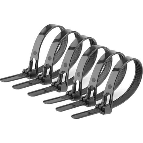 Bunthaus Lot De 100 Serre-câbles Autobloquants Réutilisables, 7,6 Mm X 300 Mm, Résistants À La Chaleur Et Au Froid, Organisateur De Câbles Polyvalent Durable, Blanc
