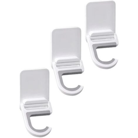 Crochet Adhésif Mural Pour Balai Lot De 3 Support Sans Perforation Design Pliable Blanc Fortes De Charge Accessoire Cuisine Et Salle De Bain Organisation Pratique