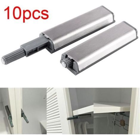 Pair Lot De 10 Systèmes Tampon Push To Open Pour Placards Et Tiroirs - Surepromise - Blanc