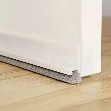Bunthaus Joint Porte, 100cm Boudin De Porte Isolant Auto-adhésif, Bas De Porte Isolant Isolation Phonique With Brosse,blanc