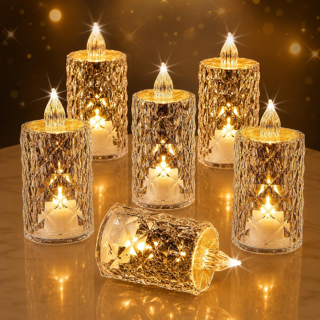 Ccykxa Batteriebetriebene, Flammenlose Led-kerzen, 12 Stück Flackernde Led-kerzen, Elektrische Künstliche Kerzen Für Weihnachten, Thanksgiving, Hochzeiten, Halloween Und Geburtstage