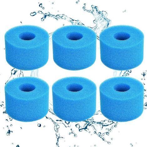 6pcs Éponge Filtrante , Cartouche De Filtre En Mousse, Mousse Pour Filtre Piscine, Réutilisables Et Lavables, Filtre En Mousse Pour Spa, Piscine 10.87.34cm