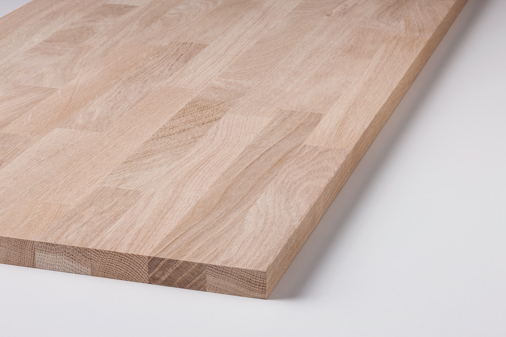Leimholz Eiche B/c Natur 18 Mm, 120 X 30 Cm