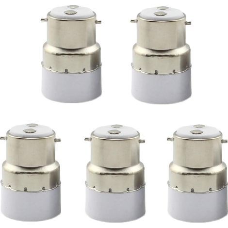 5er-pack Lampenfassungsadapter B22 Auf E14. Adapter Von B22- Auf Standard-e14-lampenfassung.