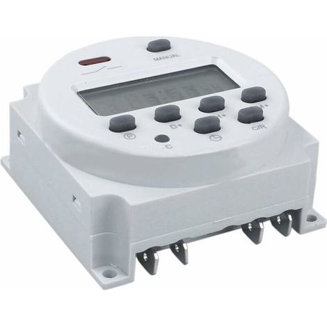 Cn101 12v Dc/ac Digitaler Zeitschalter, Programmierbarer Lcd-zeitschalter Für Steckdosen, Weiß