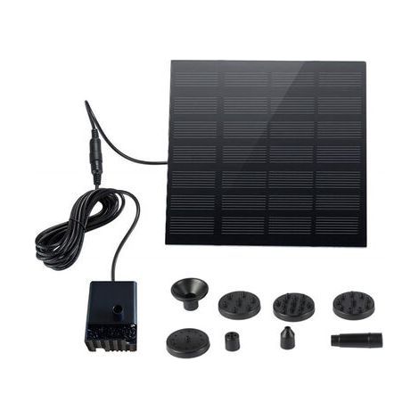 Solarbrunnen – 1,5-w-solarbrunnenpumpe Für Den Außenbereich Mit 6 Düsen Für Vogeltränken, Teiche, Pools, Terrassen Und Gartendekorationen.