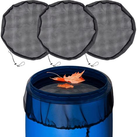 Set Mit 3 Regenwasserfangtonnen (100 Cm Durchmesser) - Verstellbar - Mit Kordelzug - Durchmesser: Schutz Vor Blättern Und Insekten