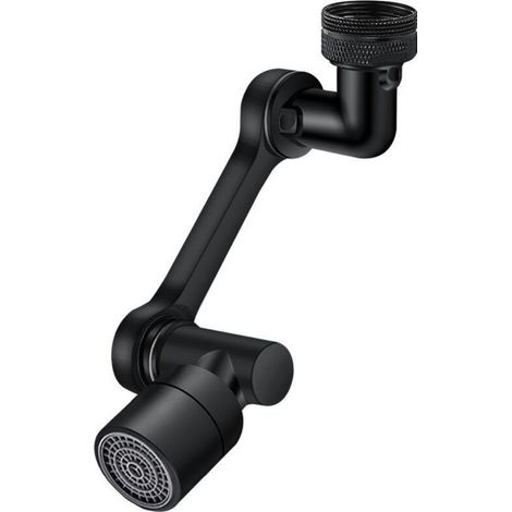 Wasserhahnverlängerung, Küchenarmaturadapter, Küchenarmaturverlängerung, 1080 Grad Schwenkbare Multifunktionale Wasserhahnverlängerung (schwarz)