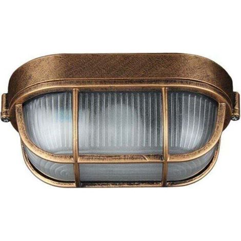 Außenwandleuchte Im Retro-industrie-stil, Ovale Bullaugen-deckenleuchte, Elliptische Wandleuchte, Für Den Innen- Und Außenbereich Geeignet, E27
