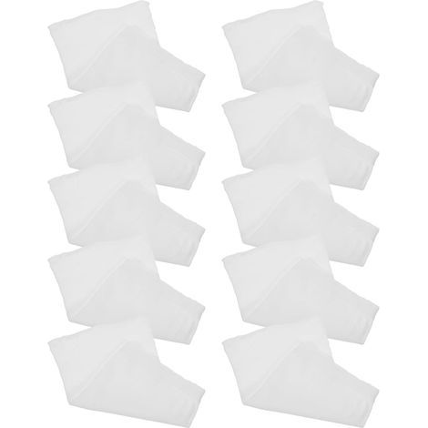 10er-pack Elastische Nylonsocken Für Poolskimmerkörbe, Praktisches Weißes Netzgewebe, Spa- Und Reinigungszubehör.
