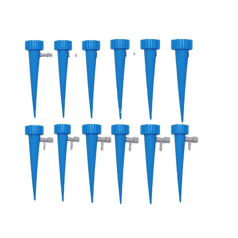 Tropfbewässerungssystem, Automatische Bewässerung, Einstellbare Durchflussmenge, 12 Stück – Blau