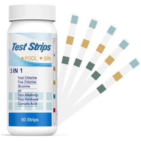 150 Bandelette Piscine,bandelettes Test,3 En 1 Pour Piscine - Chlore Et Ph - Bandelettes De Test 3 En 1 Pour Spa,testeur Chimique Précis,ph Et Chlore Résiduel Ci - Papier Test De Dureté L'Eau