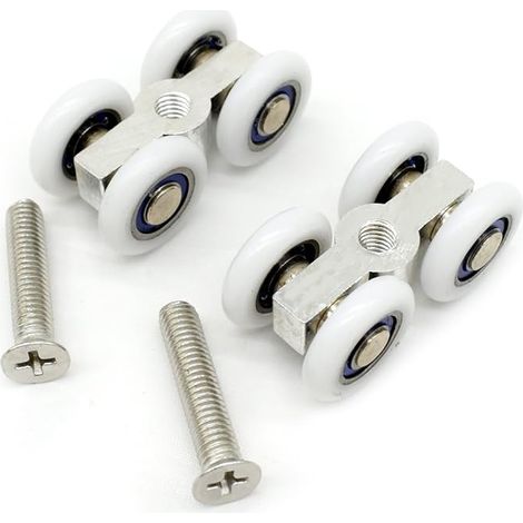 Set Mit 2 Schiebetürrollen Für Glasduschkabinen Inklusive Schrauben (2 Stück)