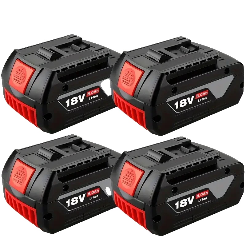 Wiederaufladbarer Akku, 8000 Mah Kapazität, Kompatibel Mit 18-v-elektrowerkzeugen, 4 Stück 8,0-ah-akkus