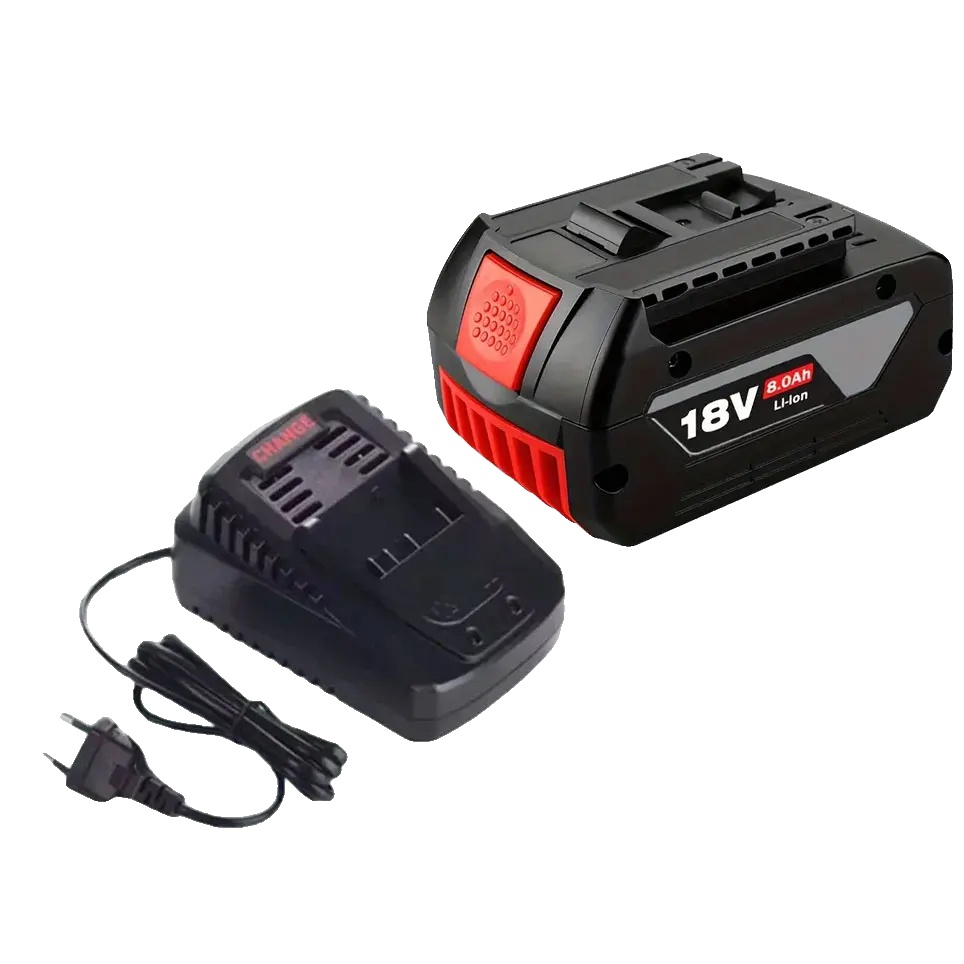 Wiederaufladbarer Akku, 8000 Mah Kapazität, Kompatibel Mit 18-v-elektrowerkzeugen, 8,0 Ah X 1 - Ladegerät X 1