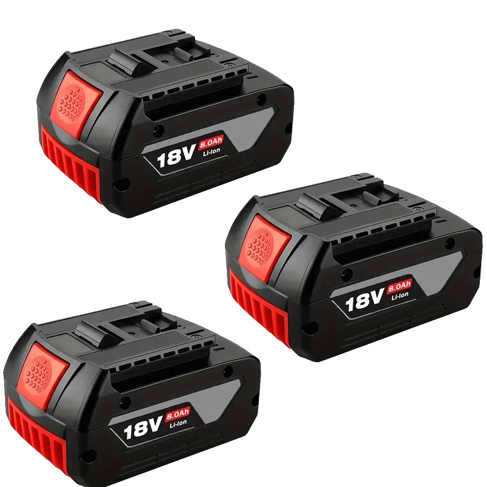Wiederaufladbarer Akku, 8000 Mah Kapazität, Kompatibel Mit 18-v-elektrowerkzeugen, 3 X 8,0-ah-akkus