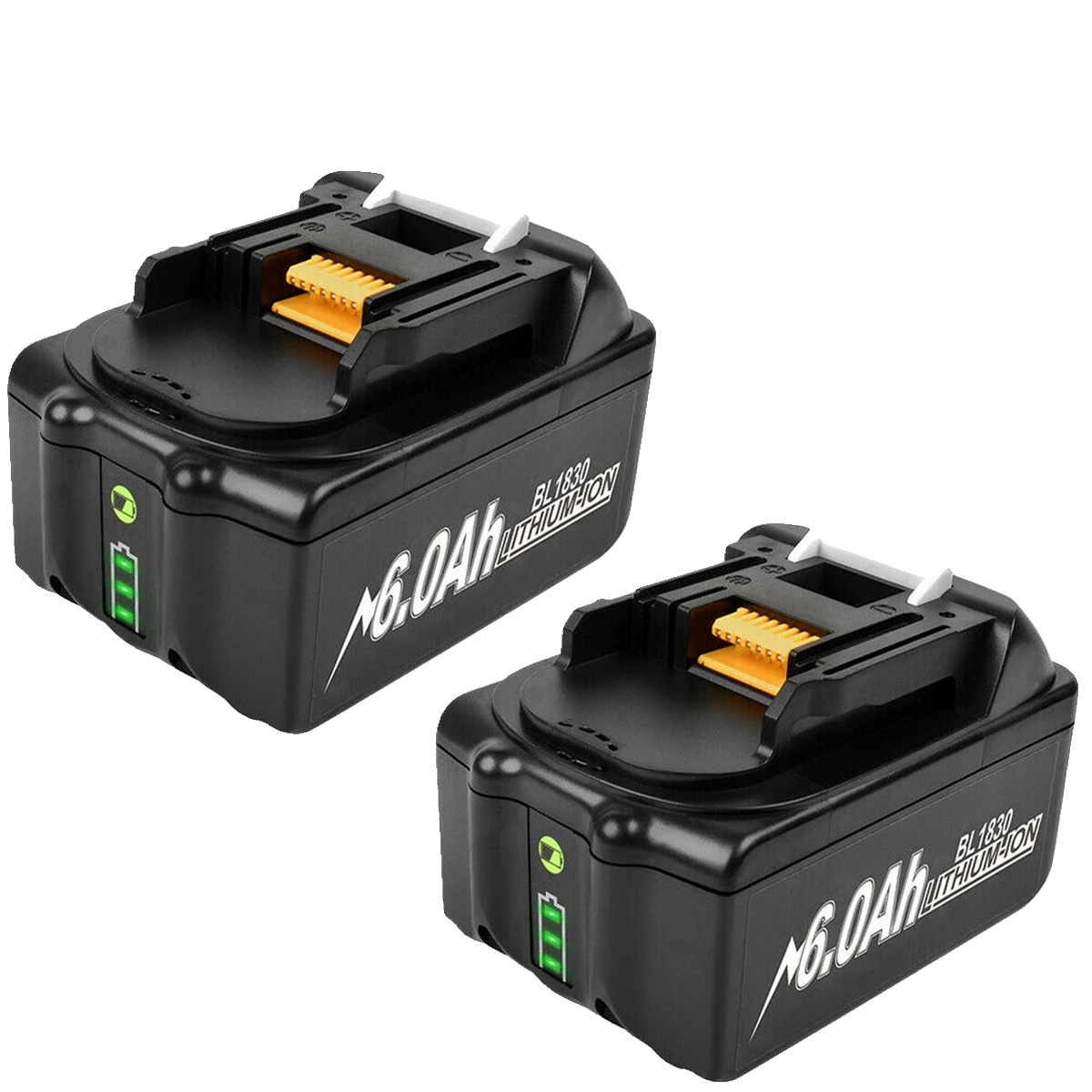 Wiederaufladbarer Akku, 18 V, Kompatibel Mit Verschiedenen Elektrowerkzeugmodellen, 2 Stück 6,0 Ah