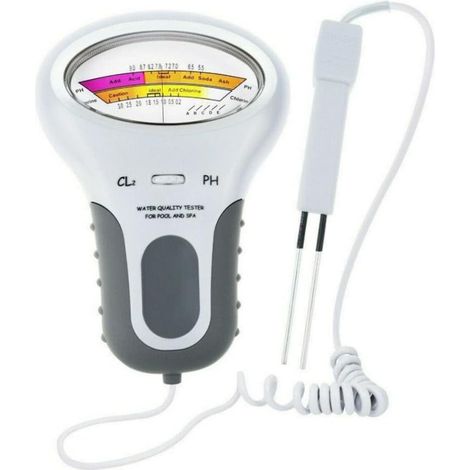 Testeur Numerique Ph Et Chlore - Pour Piscine Spa Aquarium Eau Potable - Mesure Precise Sans Pile - Sonde Immergible - 1 Unite