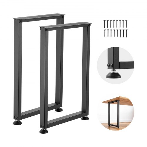 Tischkufen Aus Vierkantprofilen 2er-set 450x740 Mm, Tischuntergestell Max. 1000 Kg, Tischbeine, Möbelfüße, Tischgestell, Tischfüße Für Schreibtische, Couchtisch, Esstische, Schwarz