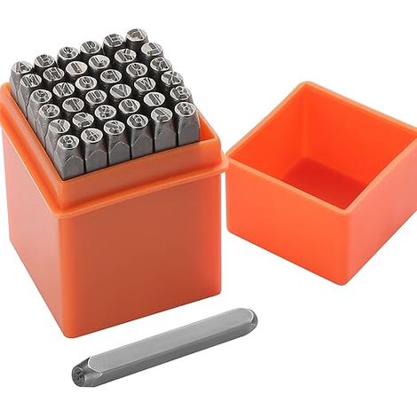 Set Mit 37 Buchstaben- Und Zahlenstanzern, 3-mm-metallstanzer Für Buchstaben (a–z, 0–9) Und Symbole, Zahlenstanzer Für Metall, Kunststoff, Holz Und Leder
