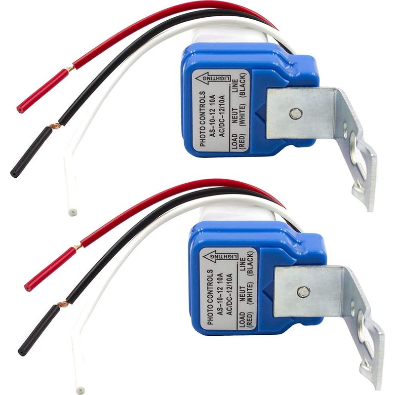2 Stück Ac/dc 12v 10a Automatischer Ein-/ausschalter Mit Fotozelle Und Lichtsensor