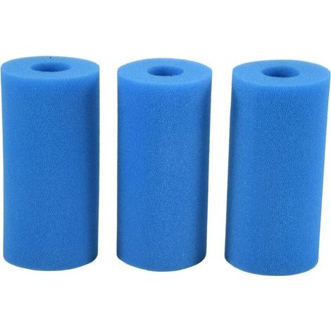 Lot De 3 Cartouches D'Éponge De Filtre De Piscine Pour Type Un Outil De Nettoyage De Bain À Remous Lavable Réutilisable
