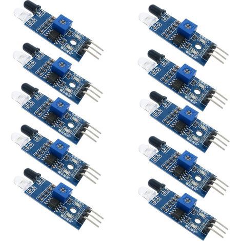 10 Stück Infrarot-hindernisvermeidungssensormodule Für Arduino Smart Car Roboter, 3-draht-reflexions-lichtschrankensensor Für Arduino Smart Car Roboter