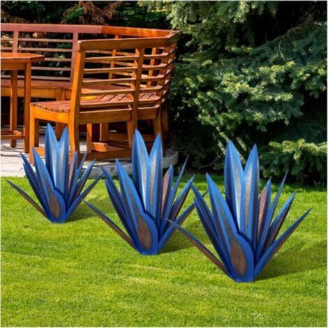 Rustikale Metallskulptur, 55 Cm – Dekorative Agave Für Den Garten – Wetterfest – Für Den Innen- Und Außenbereich Geeignet
