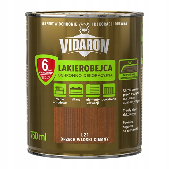 Vidaron Lackbeize 0,75 L Braun Glänzend 1 Stück.