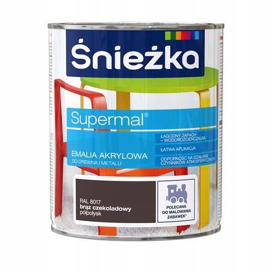 Śnieżka Acryllack Supermal Schokoladenbraun Ral8017 0,8l Halbfertig 1 Stk.