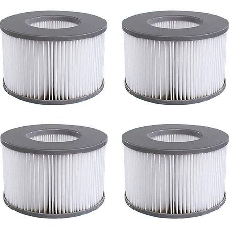 Filtre Spa - 90 Plis - Surface 4000 Cm² - Fibre Polyester - Compatible Mspa Lite Et Modèles À Partir De 2020 - 4 Pièces