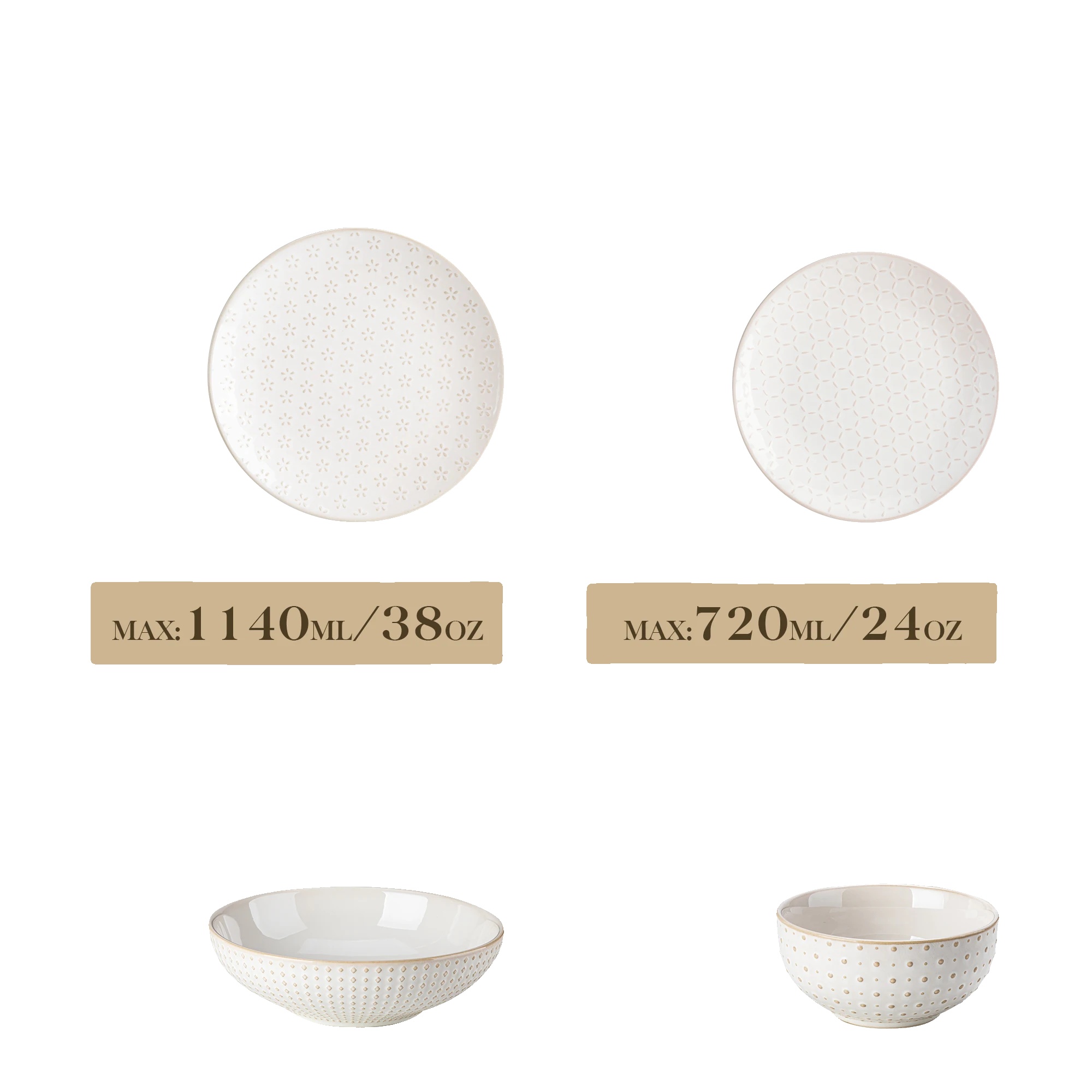 32-teiliges Geschirrset, Elegantes Design, Komplettes Set