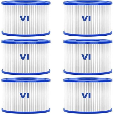 Filtre À Cartouche Bestway 58323 - 6 Pcs - Compatible Lay-z-spa - Filtration Efficace