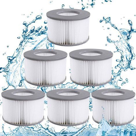6 Pièces De Remplacement Mspa, Bain À Remous Accessoires Pour Spa Mspa Filtre De Remplacement Filtre À Eau,d'un Bain À Remous,pour Mspa Fd2089 Les Piscines Gonflables