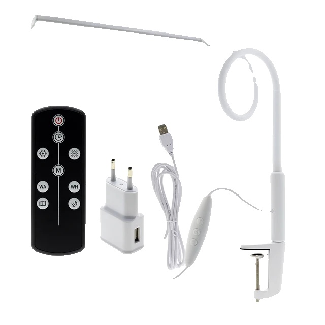 Schreibtischlampe, Verstellbarer Arm, Augenschutz, Nur Lampe – Schwarz