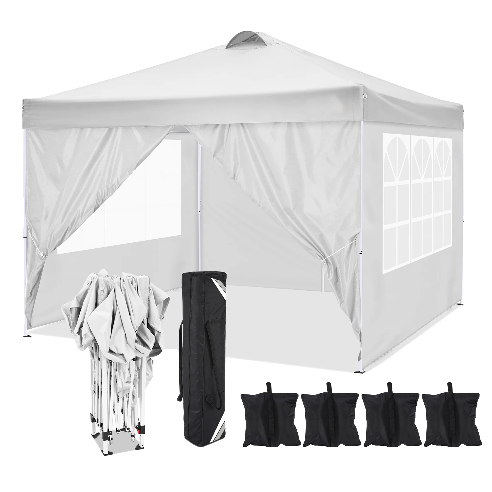 Campinggrill, Tragbares Design, Robuste Konstruktion, Schwarz